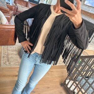 Mother Suede Fringe Jacket